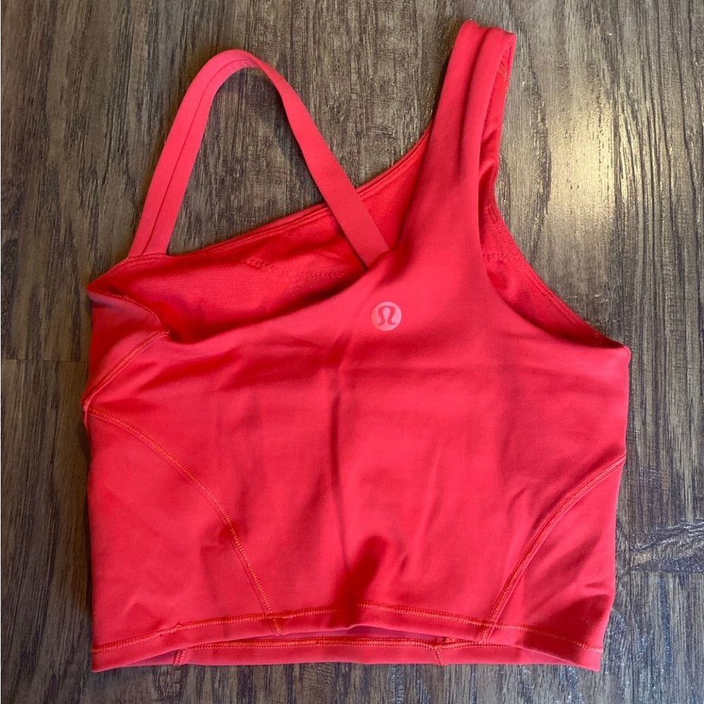 Lululemon Athletica Red Asymmetrical Sports Bra